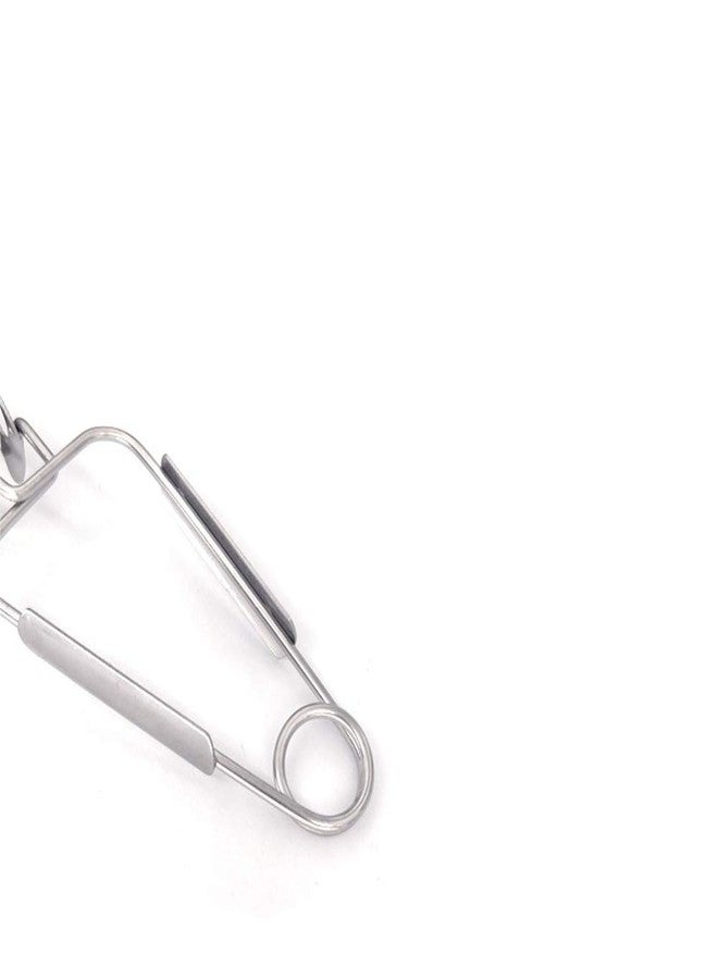 ليزنيرزم 4 قطع من ملاقط الحلزون، كماشة حلزون، ملاقط حلزون من الفولاذ المقاوم للصدأ، مشبك حلزون، ملقط طعام للمطبخ، أدوات مطبخ للمنزل والمطعم، فضي - Image 5